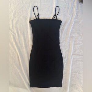 Garage Black Spaghetti Strap Mini Dress